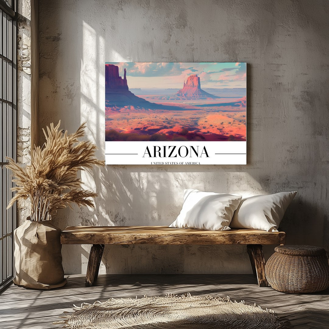 Immerse yourself in the breathtaking vistas of the Arizona desert with this captivating artwork. for Veranda