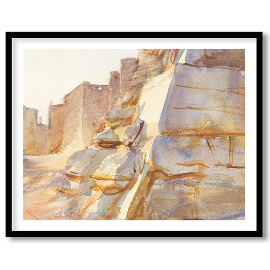 Immerse yourself in the serene beauty of a historic desert scene with warm, earthy tones capturing for lovely-house