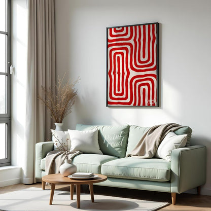 This powerful piece of Indigenous Australian art by Jackie Kurltjunyintja Giles showcases a strikin… for living room