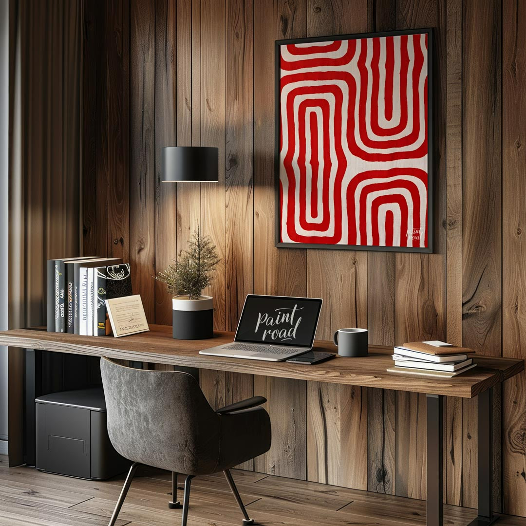 This powerful piece of Indigenous Australian art by Jackie Kurltjunyintja Giles showcases a strikin… for office