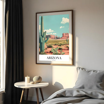 Capture the tranquil beauty of the desert with this stunning landscape artwork. Featuring iconic for Bedroom