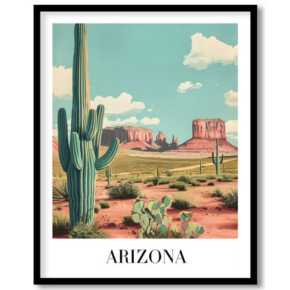 Capture the tranquil beauty of the desert with this stunning landscape artwork. Featuring iconic for interior
