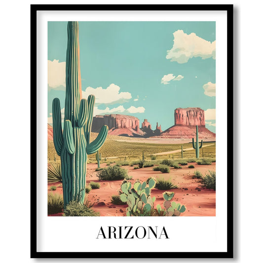 Capture the tranquil beauty of the desert with this stunning landscape artwork. Featuring iconic for interior