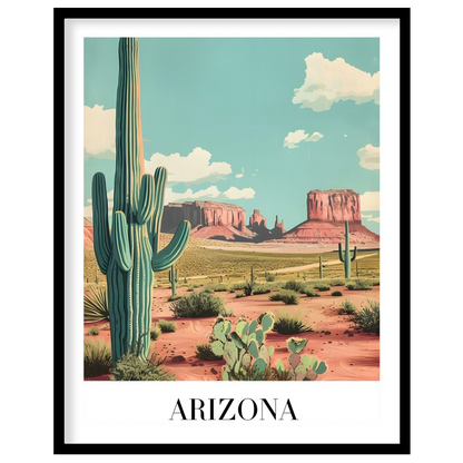 Capture the tranquil beauty of the desert with this stunning landscape artwork. Featuring iconic for interior