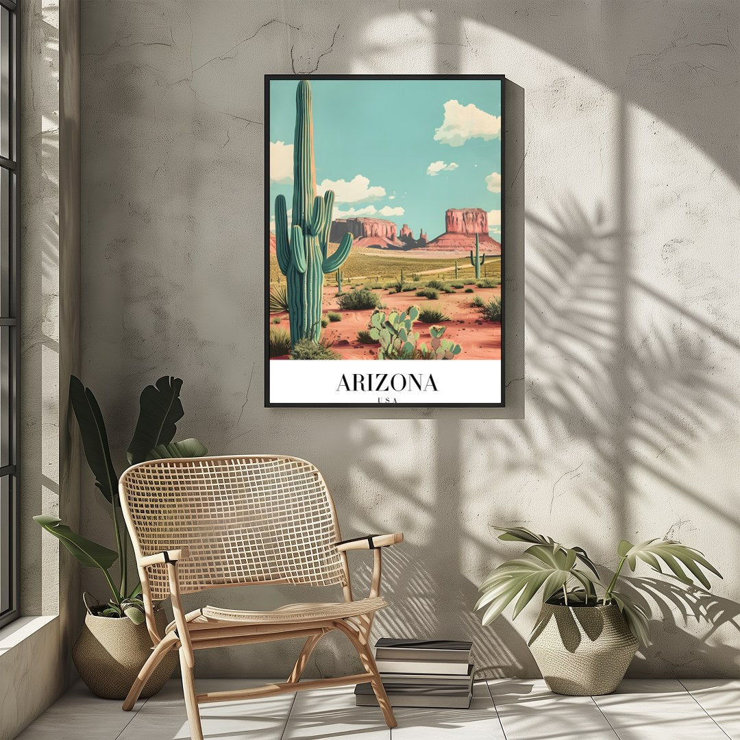 Capture the tranquil beauty of the desert with this stunning landscape artwork. Featuring iconic for Sitting Area