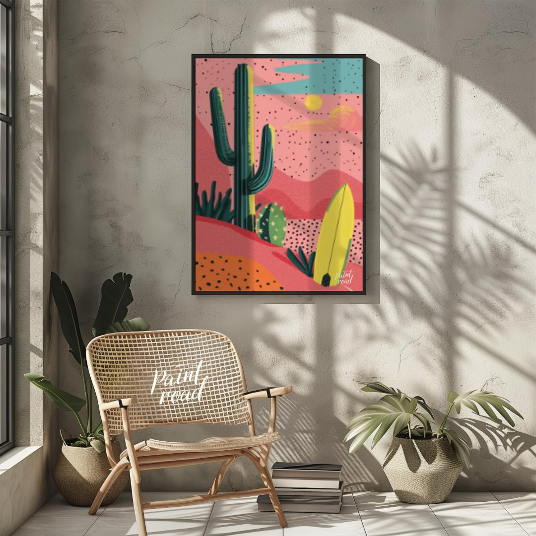 Desert Surfscape Painting available online at Paintroad showing adventure art and artistic