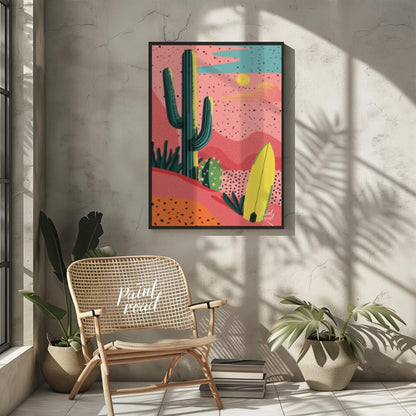 Desert Surfscape Painting available online at Paintroad showing adventure art and artistic
