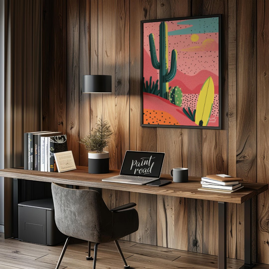 Desert Surfscape Painting available online at Paintroad showing adventure art and artistic