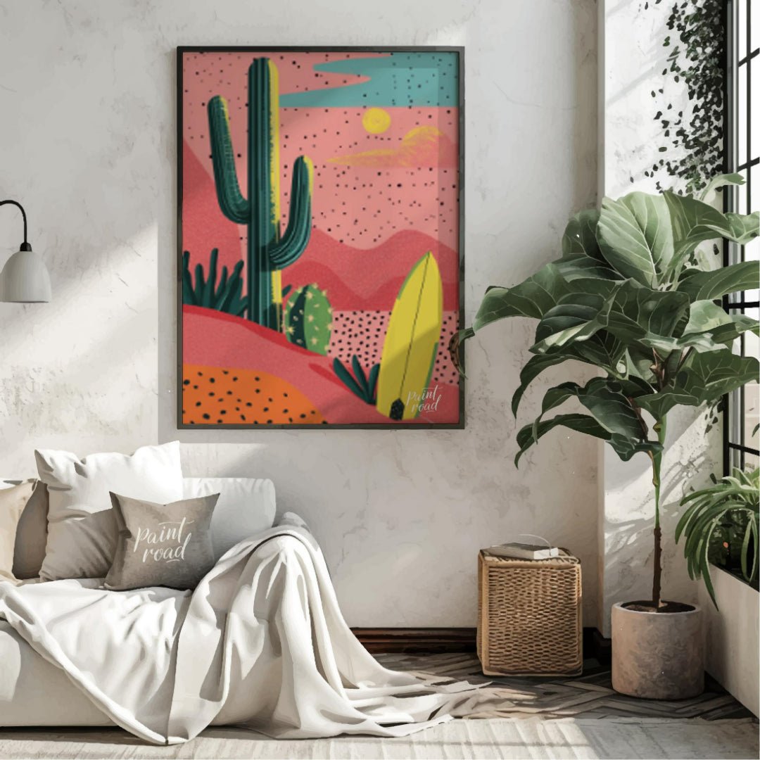 Desert Surfscape Painting available online at Paintroad showing adventure art and artistic