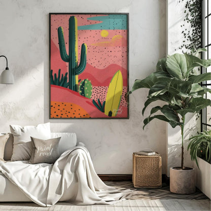 Desert Surfscape Painting available online at Paintroad showing adventure art and artistic