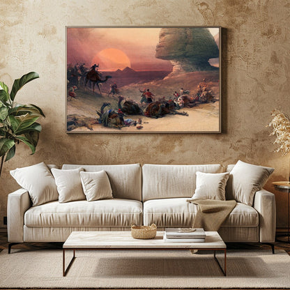 Immerse yourself in the mystique of ancient Egypt with this captivating scene, featuring a tranquil for Family Room