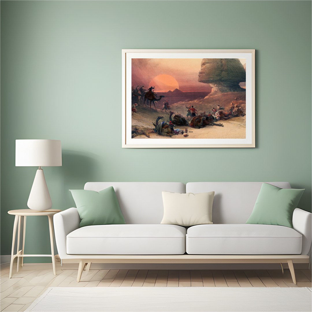 Immerse yourself in the mystique of ancient Egypt with this captivating scene, featuring a tranquil for Hall