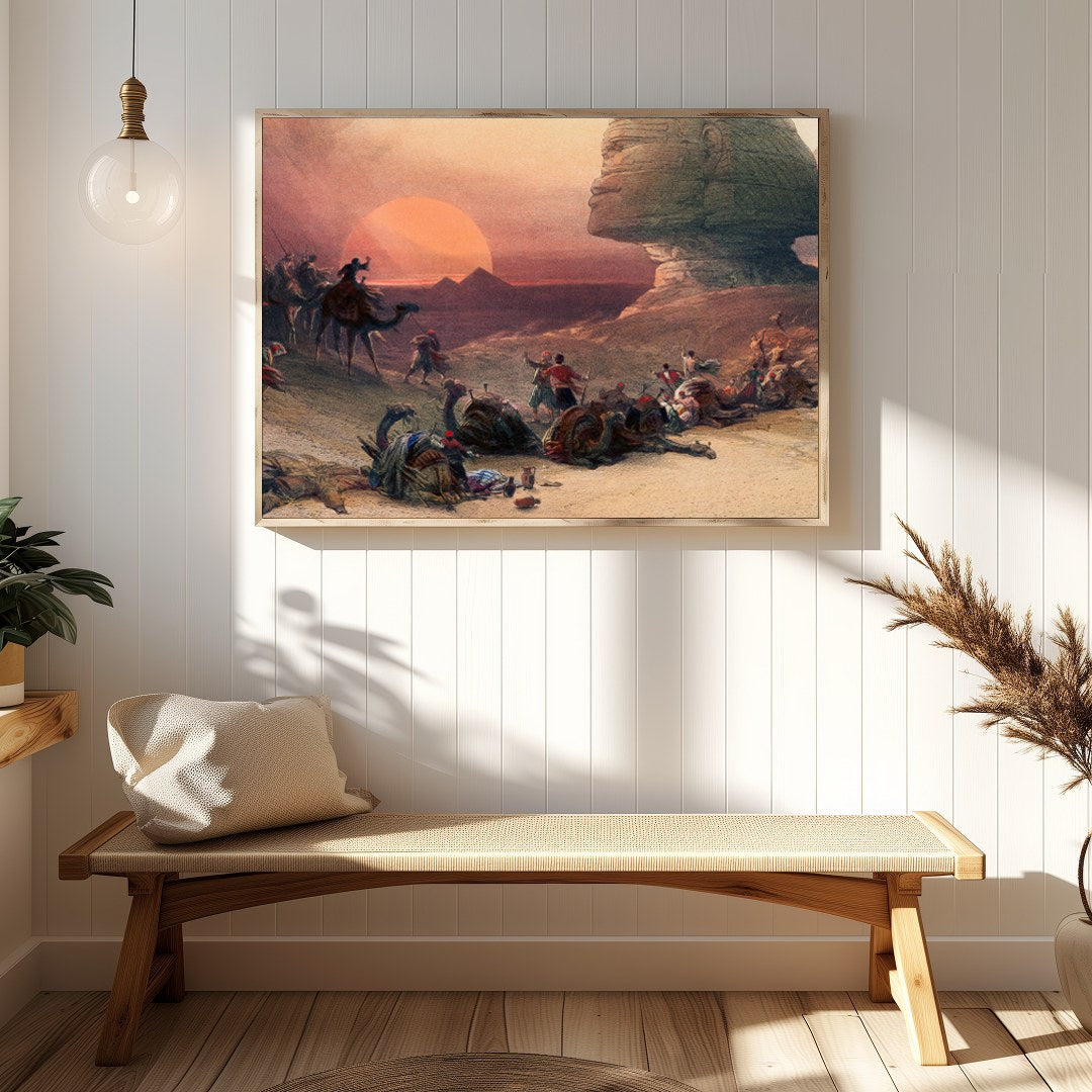 Immerse yourself in the mystique of ancient Egypt with this captivating scene, featuring a tranquil for Hallway