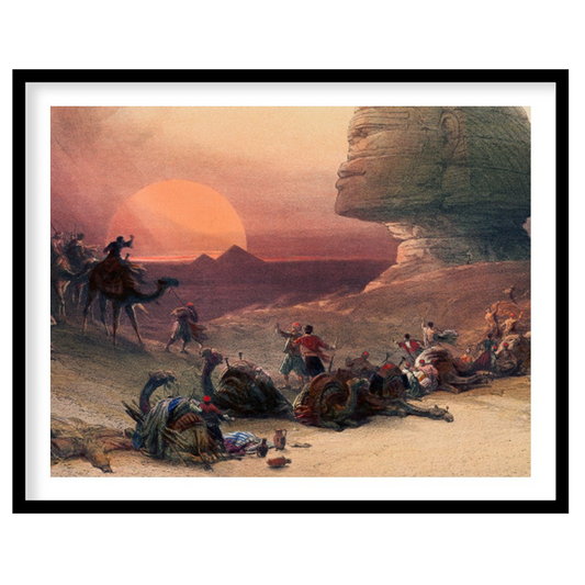Immerse yourself in the mystique of ancient Egypt with this captivating scene, featuring a tranquil for place
