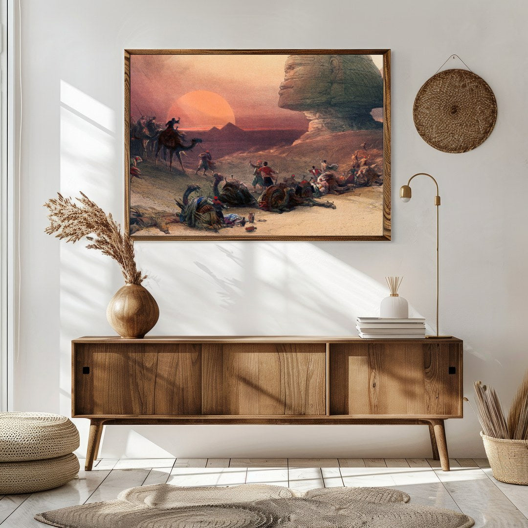 Immerse yourself in the mystique of ancient Egypt with this captivating scene, featuring a tranquil for Sitting Area