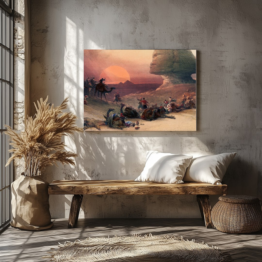 Immerse yourself in the mystique of ancient Egypt with this captivating scene, featuring a tranquil for Veranda