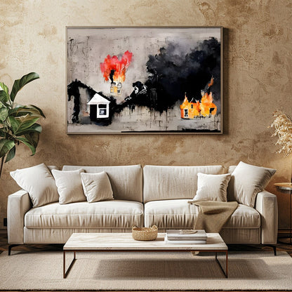 This evocative piece portrays an abstract landscape drenched in deep emotions and wrapped in for Family Room
