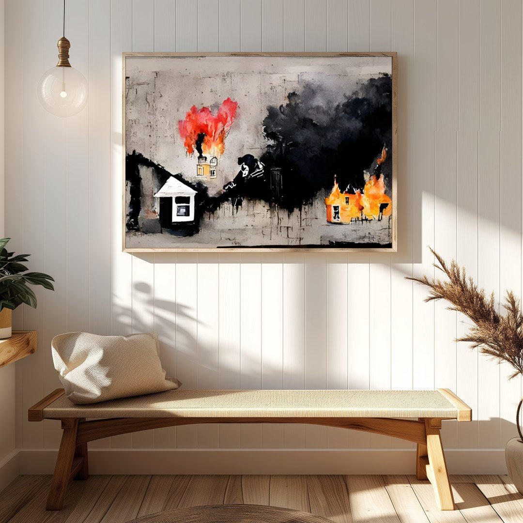 This evocative piece portrays an abstract landscape drenched in deep emotions and wrapped in for Hallway
