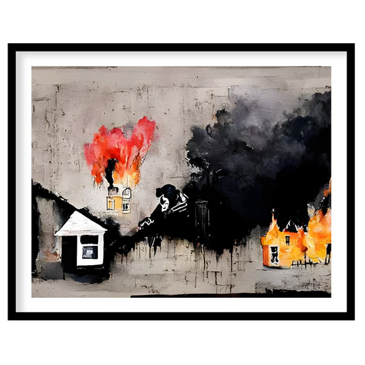 This evocative piece portrays an abstract landscape drenched in deep emotions and wrapped in for loft