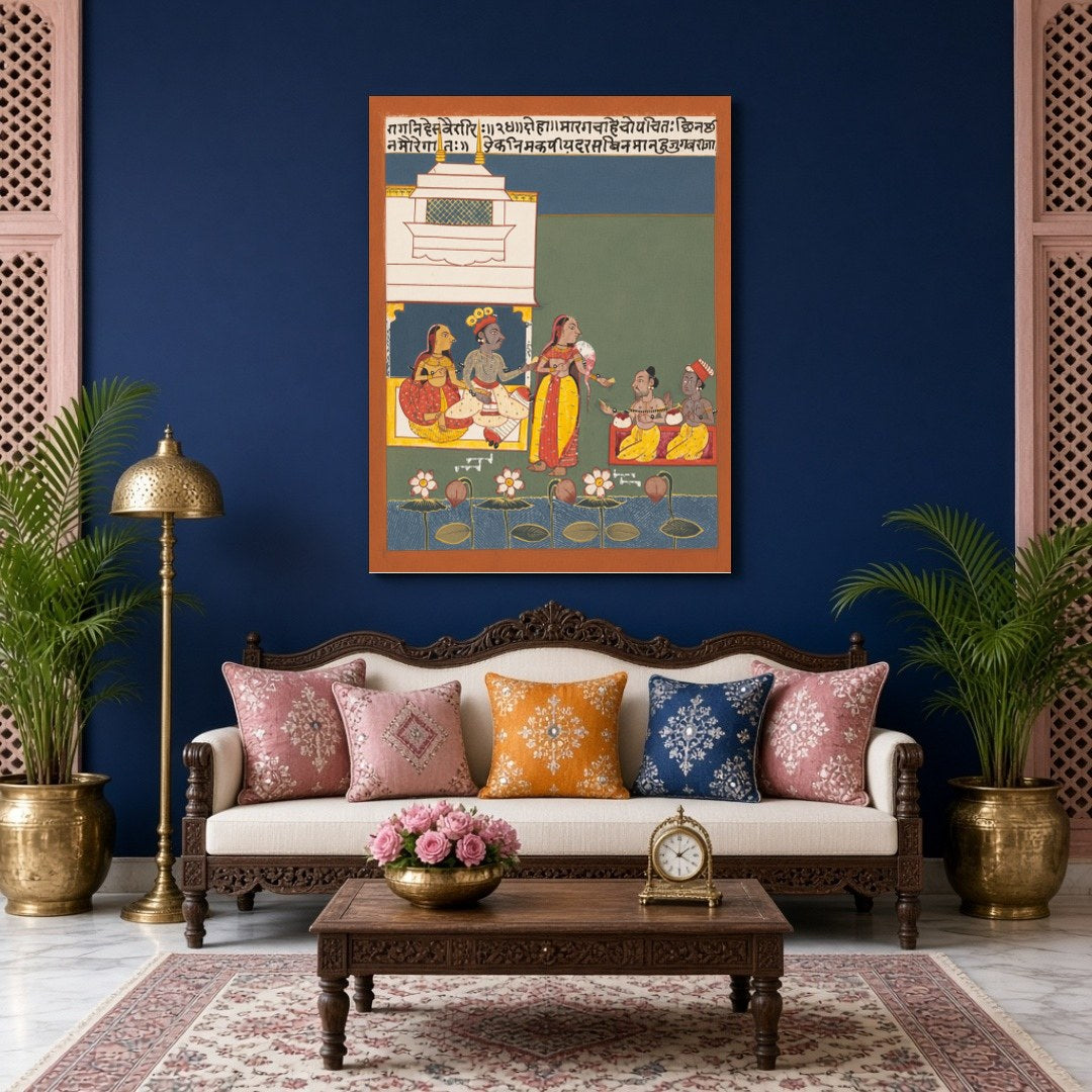 Experience the rich cultural heritage of Indian Miniature Art with this captivating print of Lord for Living Room