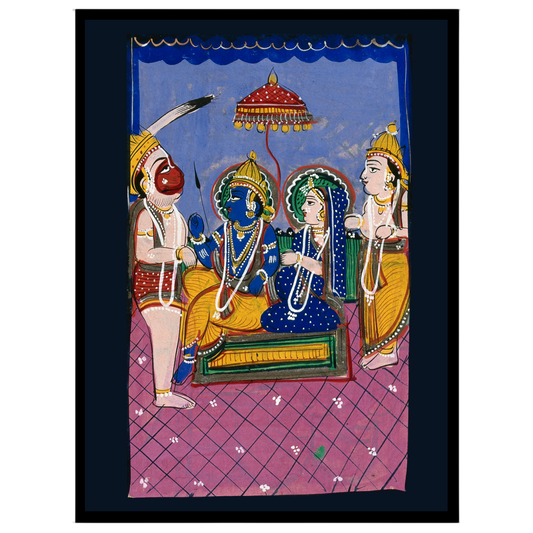 Immerse yourself in this captivating Indian Miniature artwork that beautifully portrays a sacred for sanctuary