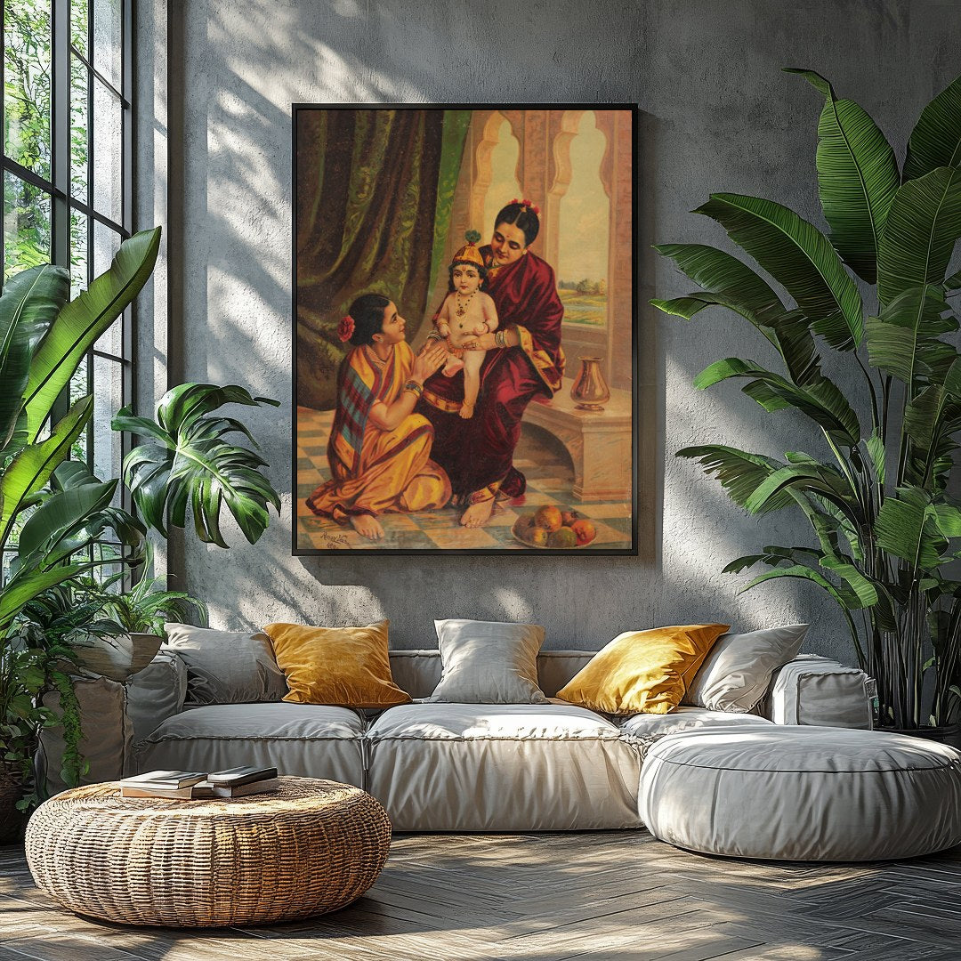 Immerse yourself in the rich cultural heritage of India with this captivating artwork featuring a for Balcony