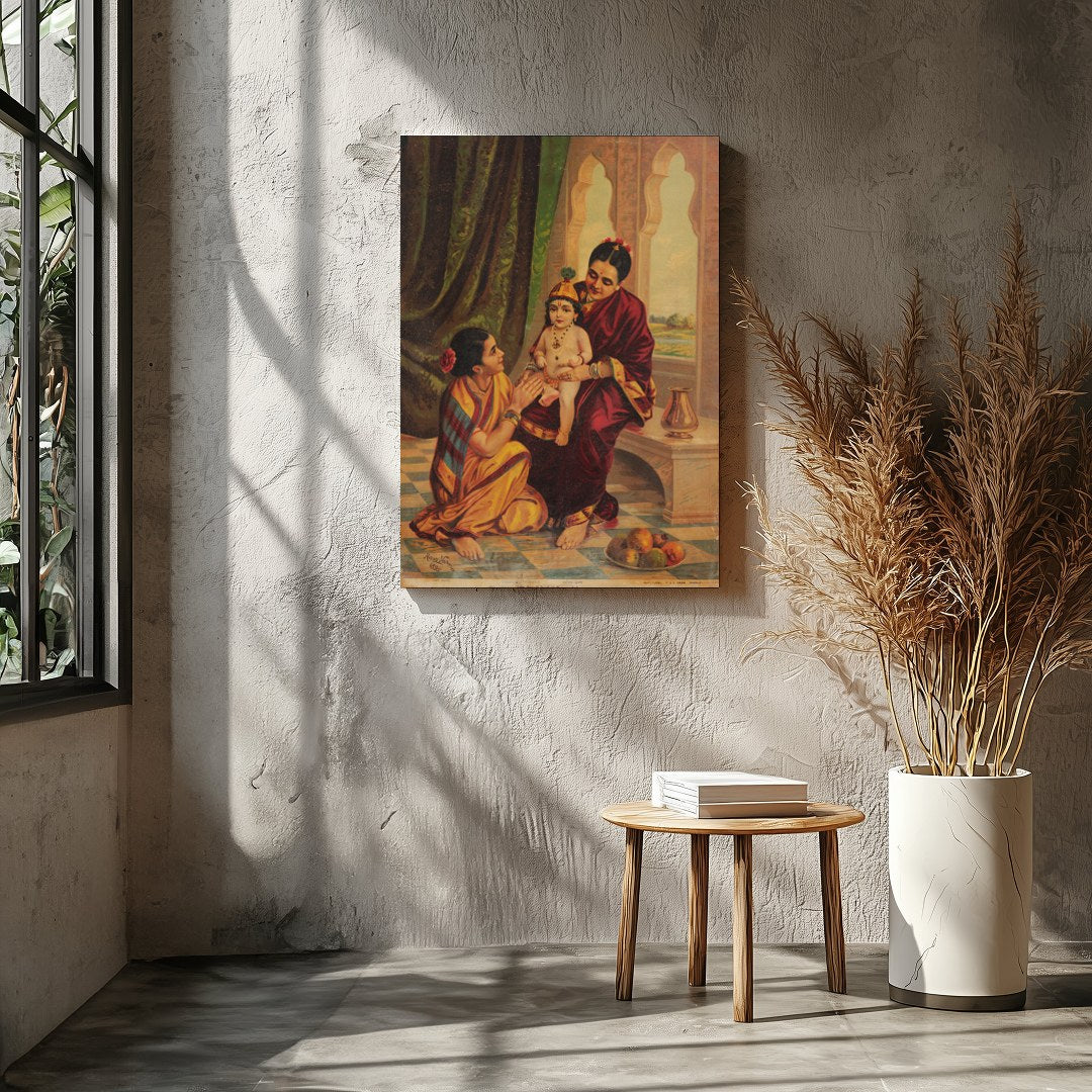 Immerse yourself in the rich cultural heritage of India with this captivating artwork featuring a for Entrance