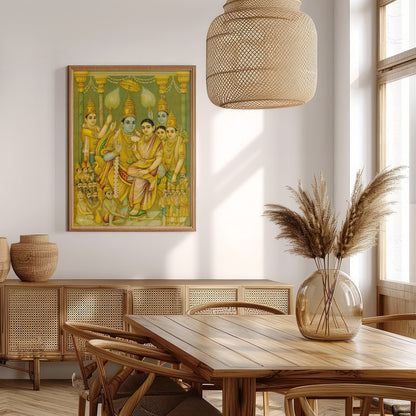 Experience the grandeur of divine royalty with this captivating artwork depicting a serene for Extra Kitchen
