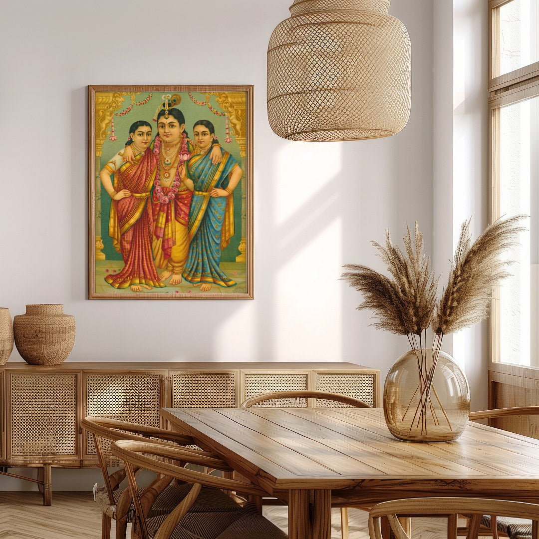 This exquisite piece captures the elegance and spiritual depth of traditional Indian art. With its for Extra Kitchen