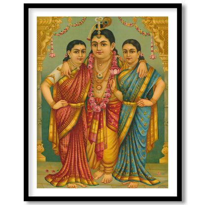 This exquisite piece captures the elegance and spiritual depth of traditional Indian art. With its for haven