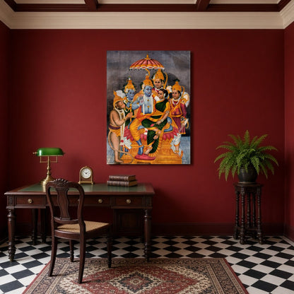 Celebrate the divine legends of the Ramayana with an exquisite illustration capturing Lord Rama's for Study