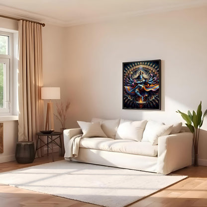 Immerse yourself in the spiritual energy of 'Divine Dance of Shiva,' capturing the awe-inspiring for Family Room