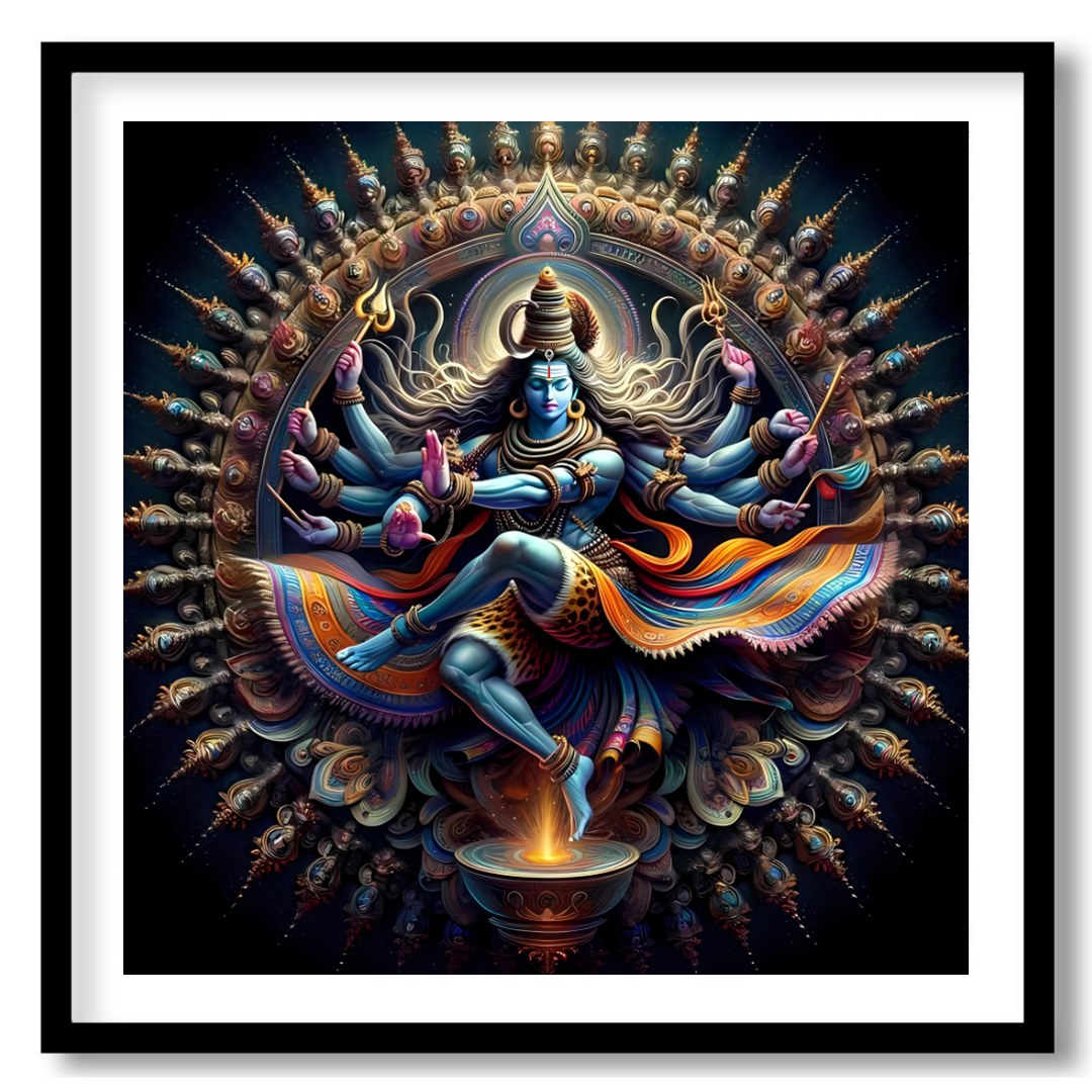 Immerse yourself in the spiritual energy of 'Divine Dance of Shiva,' capturing the awe-inspiring for lovely-house