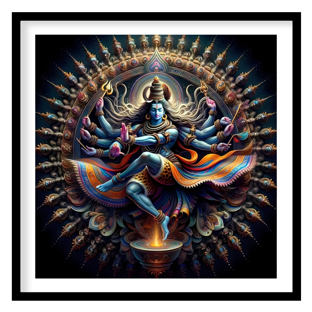 Immerse yourself in the spiritual energy of 'Divine Dance of Shiva,' capturing the awe-inspiring for lovely-house