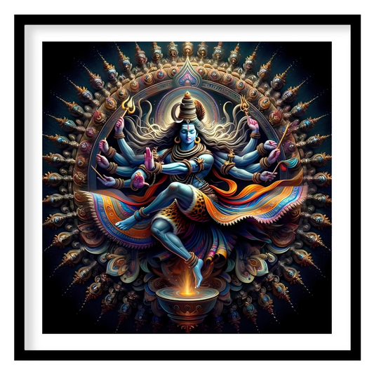 Immerse yourself in the spiritual energy of 'Divine Dance of Shiva,' capturing the awe-inspiring for lovely-house