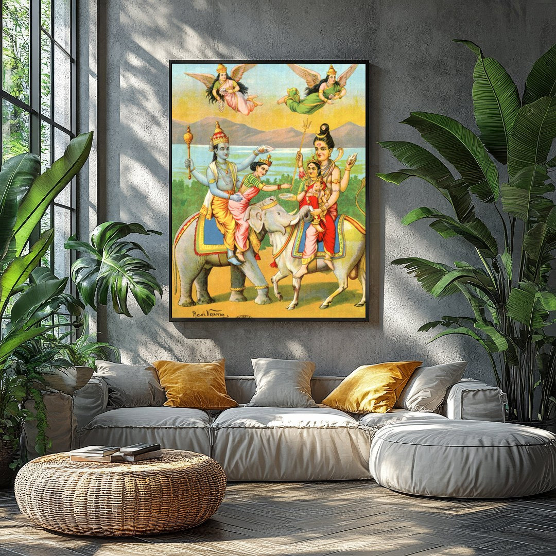 Immerse yourself in the rich tradition of Indian mythology with this vibrant artwork featuring for Balcony