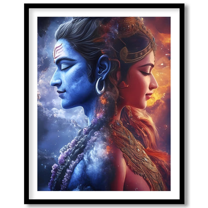 Experience the breathtaking union of celestial energies with this stunning wall art piece. for decor