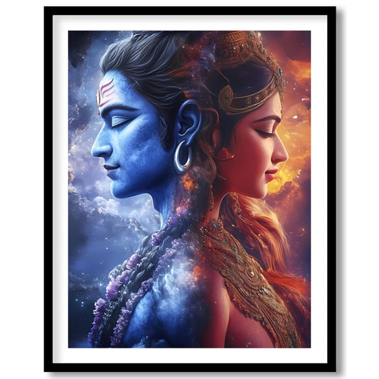 Experience the breathtaking union of celestial energies with this stunning wall art piece. for decor