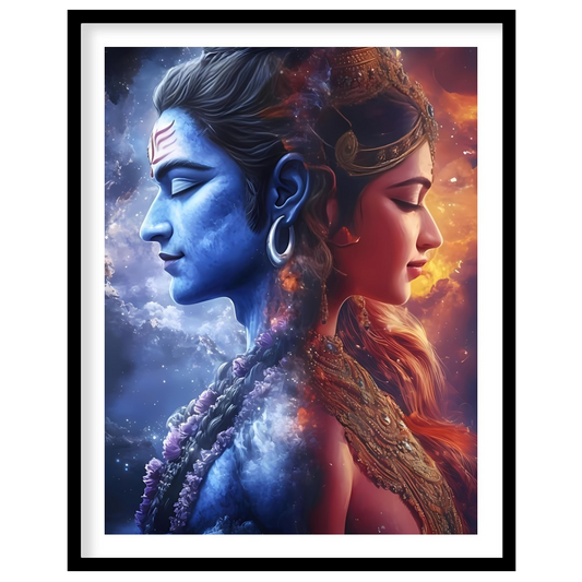 Experience the breathtaking union of celestial energies with this stunning wall art piece. for decor