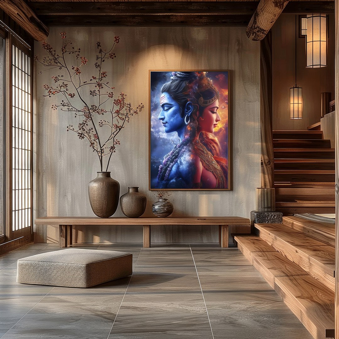 Experience the breathtaking union of celestial energies with this stunning wall art piece. for Hall