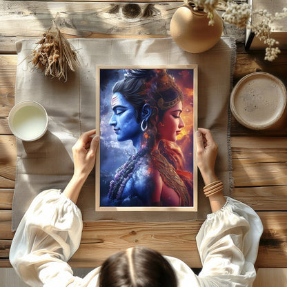Experience the breathtaking union of celestial energies with this stunning wall art piece. for Kitchen