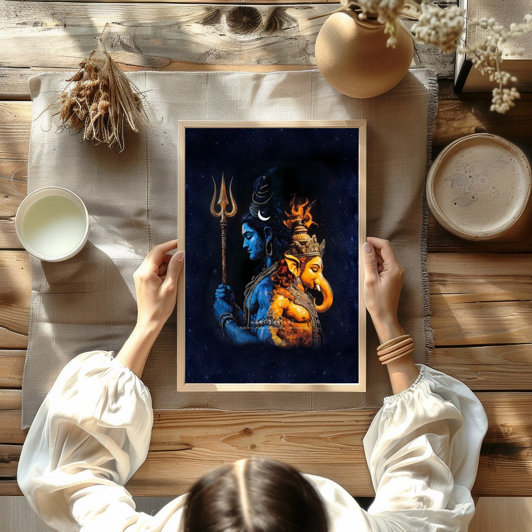 Immerse yourself in the spiritual depth of this captivating artwork featuring the majestic figures for Kitchen