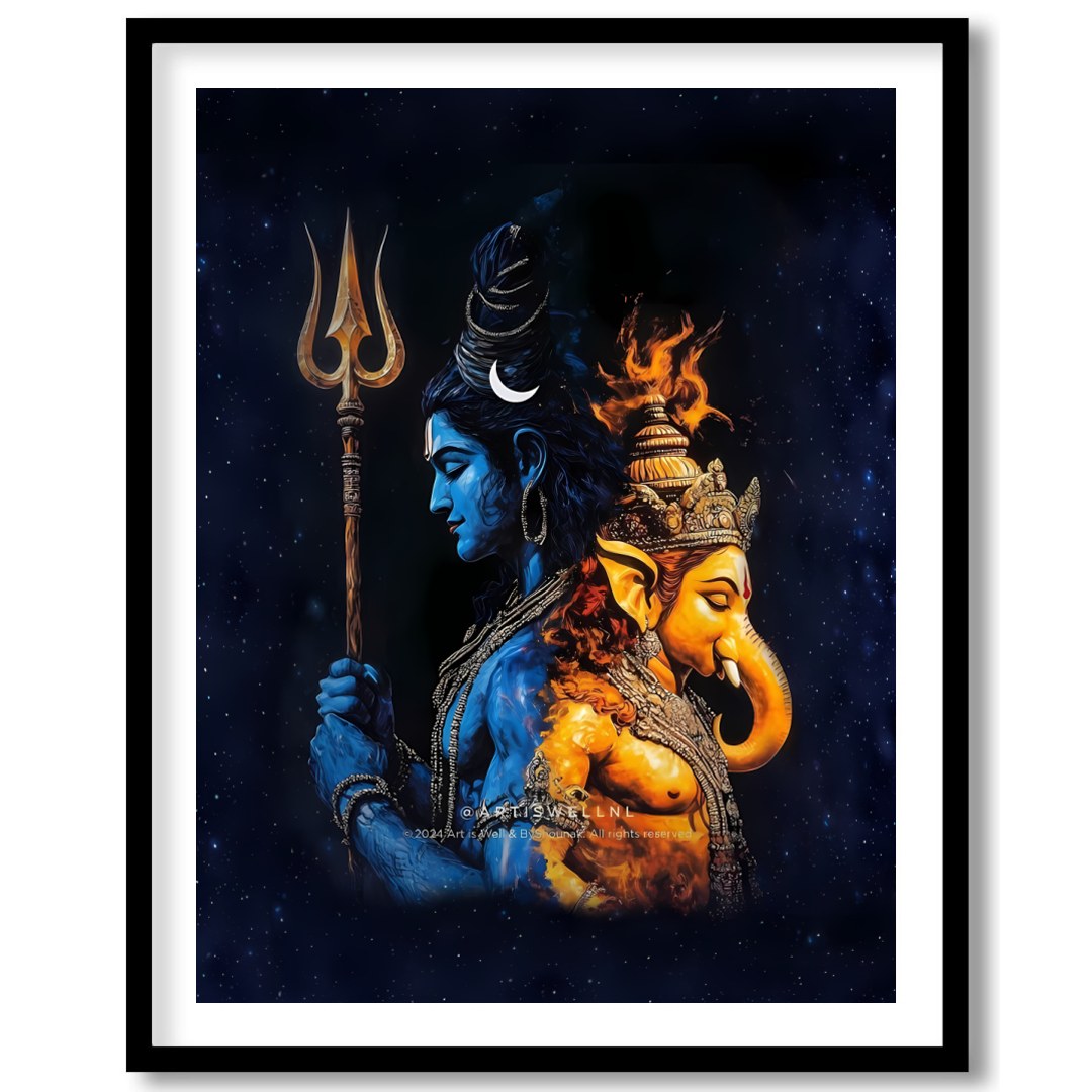 Immerse yourself in the spiritual depth of this captivating artwork featuring the majestic figures for lovely-house