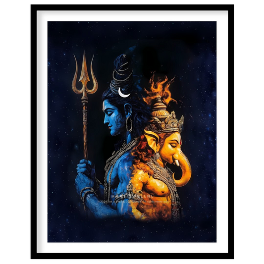 Immerse yourself in the spiritual depth of this captivating artwork featuring the majestic figures for lovely-house