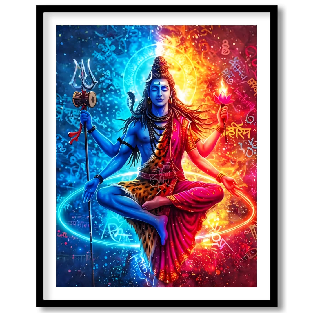 Experience the mystical balance of cosmic forces with 'Divine Duality'. This vibrant piece depicts for sanctuary