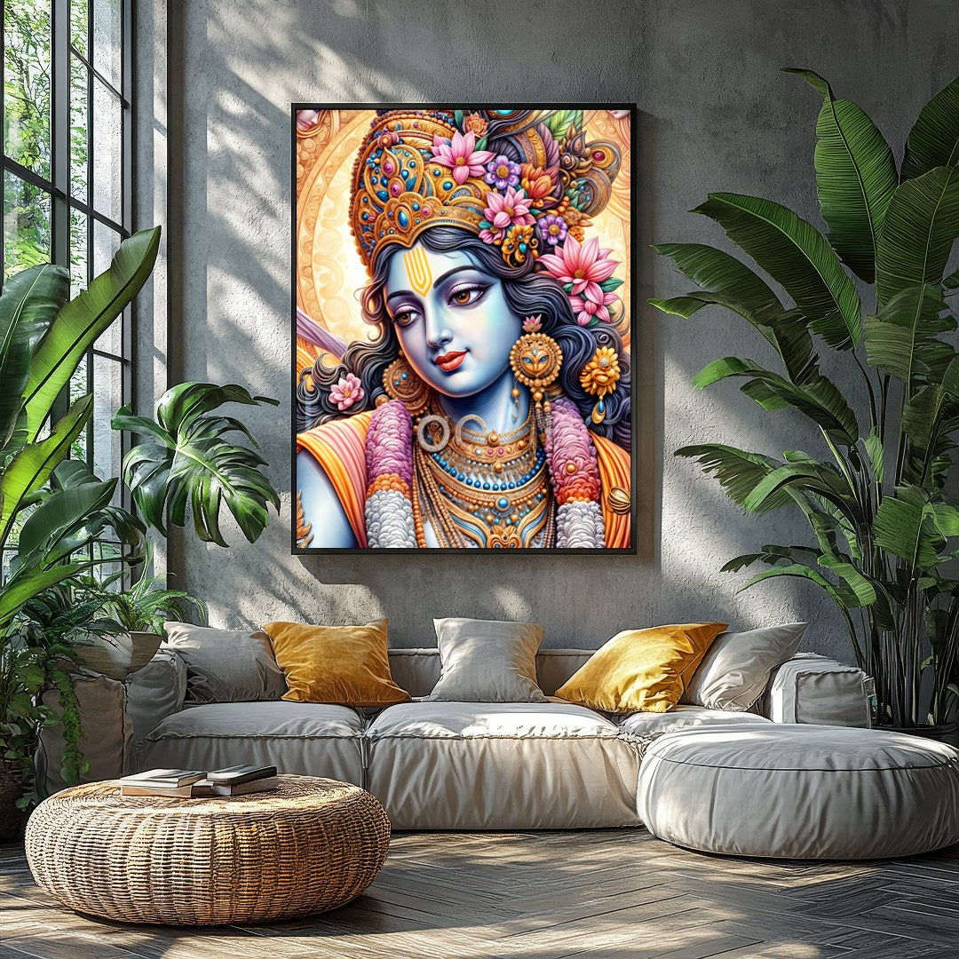 Immerse yourself in the mystical allure of this intricately detailed artwork featuring a vibrant for Balcony