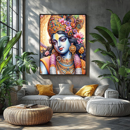 Immerse yourself in the mystical allure of this intricately detailed artwork featuring a vibrant for Balcony