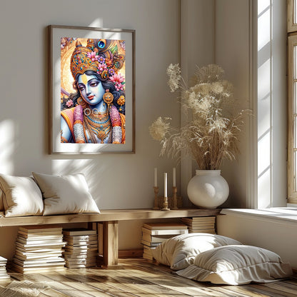 Immerse yourself in the mystical allure of this intricately detailed artwork featuring a vibrant for hallway