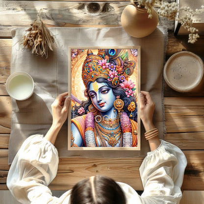 Immerse yourself in the mystical allure of this intricately detailed artwork featuring a vibrant for Kitchen