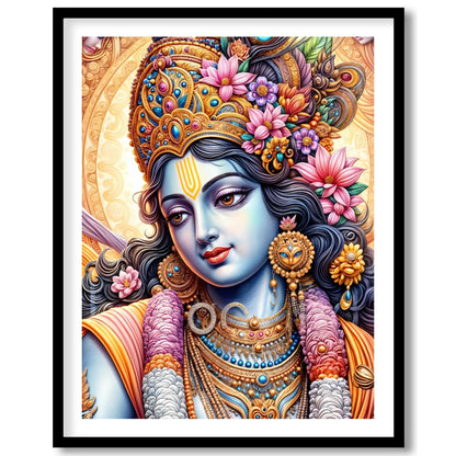 Immerse yourself in the mystical allure of this intricately detailed artwork featuring a vibrant for living-space